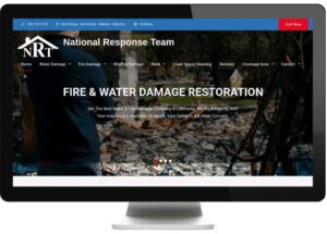 water and fire damage website layouts