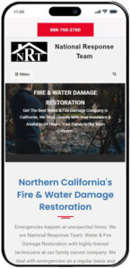 water and fire damage mobile website samples