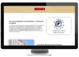 desktop view of professional painters web design